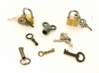Group Of Small Locks And Keys