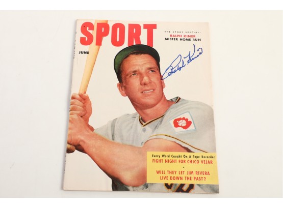 Original Sport Magazine - 1950's With Ralph Kiner's Signature - Guaranteed!