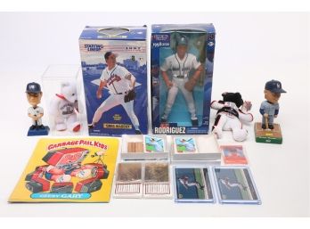 Hoge Poge Lot Of Misc Sports Items And Garbage Pail Kids Folder