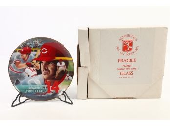 Pete Rose Living Legend Painted Plate - All Time Hit King