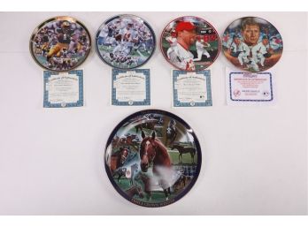Lot Of 5 - Ceramic Plate Lot - Mickey Mantle Plate And More.