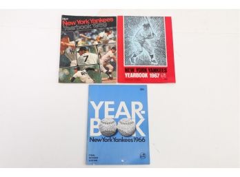 1966, 1967, 1969 New York Yankees Yearbooks
