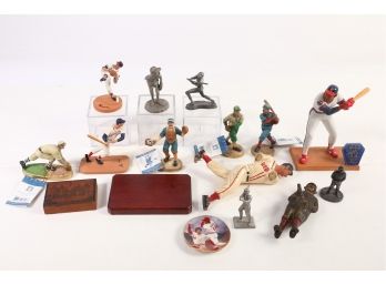 Assorted Figurines, Porcelain Sports Related - Ted Williams, Rod Carew And Others