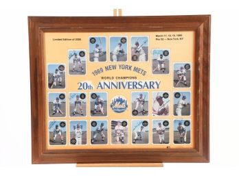 20th Anniversary - 1969 New York Mets Signed Print - Donn Clendennon, Cal Koonce, Tommie Agee, Don Cardwell