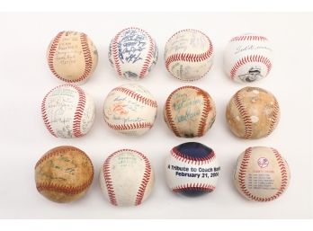 Lot Of 12 - Souvenir And Vintage Baseballs Some Contain Odd Markings