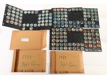 Lot Of 3 - 1980's Topps Coin Sets In Original Topps Packaging