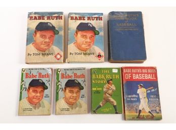 Lot Of 7 - Vintage Babe Ruth Books - Assorted Titles, Most Books From Playing Days