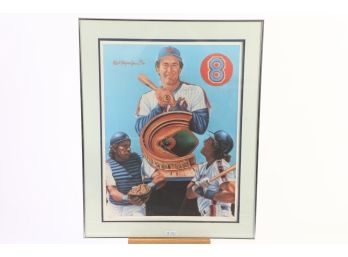 Gary Carter Signed Poster In Glass Frame With Artist Signature - 100 GUARANTEED!
