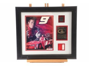 Kasey Kahne Budweiser Race Car Driver - Framed Display - Piece Of Race Used Sheet
