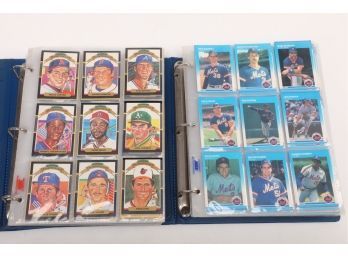 2 Baseball Albums - 87 Fleer & 87 Donruss All In Plastic Pages - Stars & Rookies - Lots Of Cards