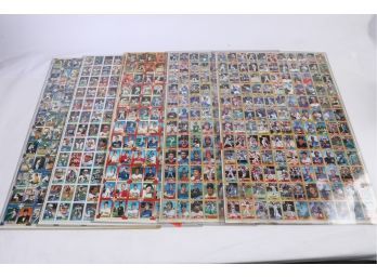 Lot Of 7 - Large Sports Card Sheets - 1987 Topps, 1989 Football And More.