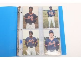 Post Cards Of Mets Players And Misc Cards In Plastic Pages