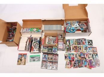 Huge Mixed Lot Of Baseball And Football Singles -Multiple Years And Manufacturers