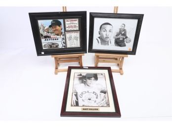 Lot Of 3 - Unsigned Framed Sports And Actor Pieces