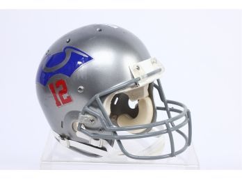 #12 With Unique Decal Silver Painted Custom Used Football Helmet