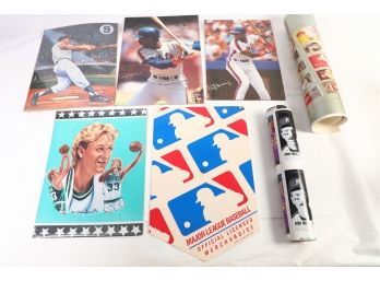 Large Grouping Of Assorted Sports Posters - Players And Sports Cards - Great Resale