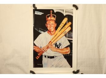Lot Of 10 - Mickey Mantle  Posters -  Signed By The Artist - 11x14's