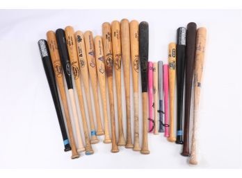 Lot Of 15-20 Assorted Baseball Bats - Pro Model GU, Store Model, SGA, And Mini's