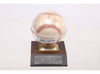 Nolan Ryan Autographed Baseball In Holder