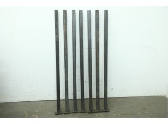 4 Foot Square Steel Stock With Welded Base (4 Holes) For Securing - 7 Pcs