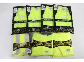 3 - Occunomix - Ultra Cool Lime Mesh 3 Pocket Safety Vest - 4 ML Kishigo High Visibility Vest