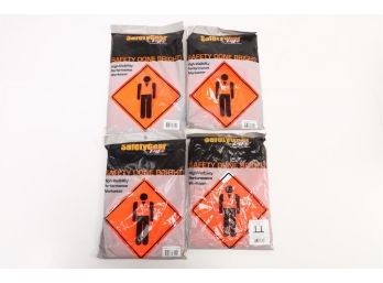 4 PIP Orange Mesh Safety Vests - 3XL