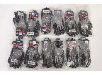 12 Pairs Ninja Work Gloves - Premium Hand Protection - New