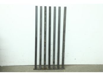 4 Foot Square Steel Stock With Welded Base (4 Holes) For Securing - 7 Pcs