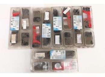 Large Assortment Of Cable Ties Including Several Twist Off Tension Tools