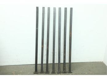 4 Foot Square Steel Stock With Welded Base (4 Holes) For Securing - 7 Pcs