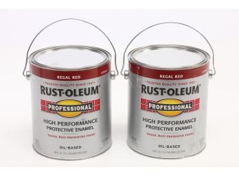 2 Gallons Of Unopened Rust-Oleum - Regal Red Oil Based Paint