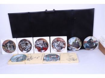 Group Of Vintage Porcelain Limited Edition Collectible  Plates With Boxes