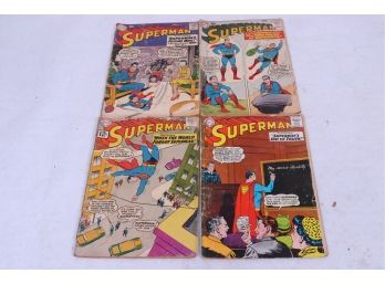 Group Of Vintage 10c And 12c DC Superman Comic Books