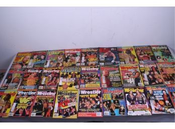 Group Of Vintage Wrestling Magazines From 1990's