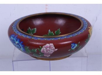 Large 12' Vintage Chinese Cloisonne Bowl