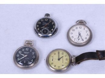 4 Vintage Men's Pocket Watches