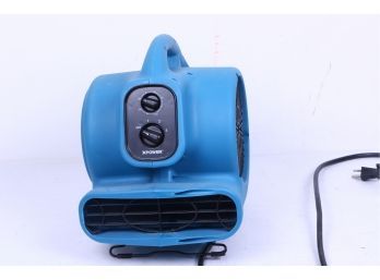 XPOWER P-230AT-Blue 925CFM Mini Mighty Air Mover Utility Blower Fan With Built-In Power Outlets, Blue
