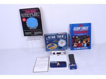 Vintage Star Trek Books Together With New Collectible Star Trek Watch In Box