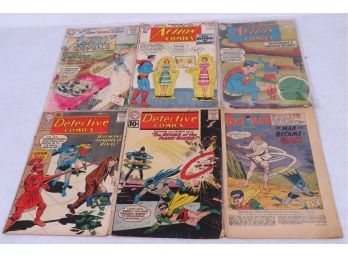 Group Of Vintage 10c DC Action And Detective Comic Books
