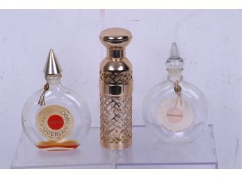 3 Vintage Large Guerlain Perfume Bottles