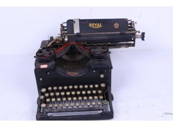 Antique Royal 10 Double Glass Panel Typewriter