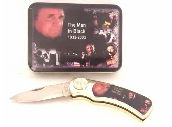 Johnny Cash Man In Black Folding Knife