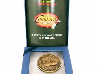 Comanche RAH-66 Helicopter Guest Flight Commemorative Bronze Coin,  Boeing - Sikorsky