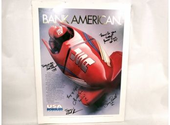 1994 USA Bobsled Signed Advertising Poster