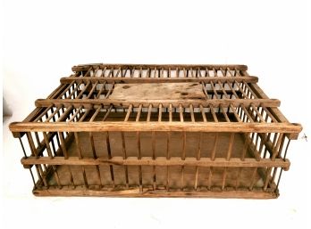 Antique Wooden Chicken Crate, Perfect Upcycle Primitive Coffee Table