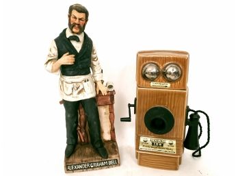 Alexander Graham Bell And Telephone Decanters