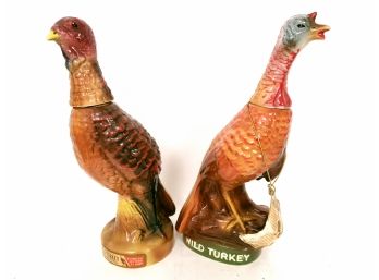 Pair Of Wild Turkey Decanters
