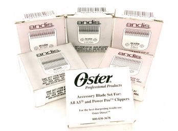 Group Of  6 Andis And Oster Clipper Blades