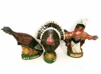 Group Of 3 Wild Turkey Decanters