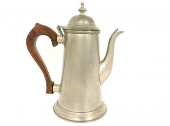 Vintage Stieff Pewter Coffee Pot With Wood Handle